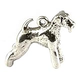 airedale terrier züchter Massive Sterling Silber Charme