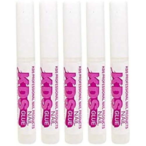 5 pcs KDS Nail Tip Glue - Adhesive Super Bond for Acrylic Nails Tips - 0.07 oz for Each Glue