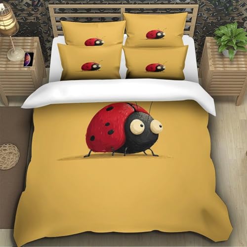 Housse de couette martin-pêcheur 3D en microfibre 260x220 cm - 5