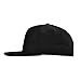 DALIX Premium 5 Panel Wool Blend Hat Flat Bill Cap Snapback (Black)