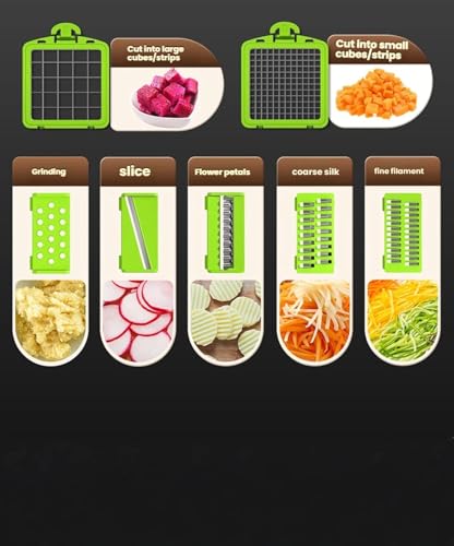 Cortadora multifuncional de vegetales con contenedor miniatura 3