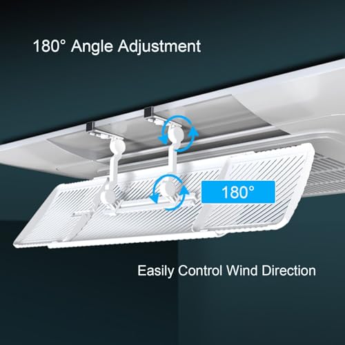 Deflector de ventilación de techo, director de flujo de aire de CA ajustable, evita el soplado directo del viento para sistemas de aire centrales, fácil montaje en casete