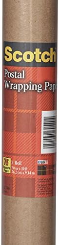 Scotch Postal Wrapping Paper, 30 in x 30 ft., 60# , 1 Roll/Pack