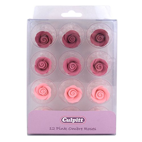 Pink Ombre Sugar Roses- 12 pack