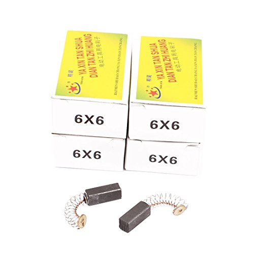 sourcingmap® 5 pares de 17x6x6mm Cepillos de Carbono Herramienta eléctrica para motor de taladro percutor eléctrico