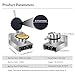 110V Electric Ice Cream Cone Maker 1300W Commercial Waffle Cone Machine 1300W Electric Stainless Steel Egg Cone Baker Non Stick coating with Temp & Time Control for for Restaurant Bakeries