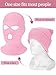 SATINIOR 3 Holes Ski Mask Full Face Cover Outdoor Balaclava Winter Knitted Neck Gaiter for Halloween Sports Cycling(Medium,Pure Pink)