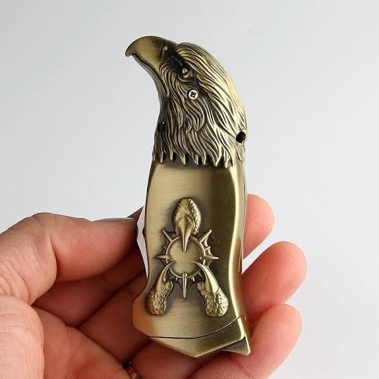 Gold Eagle Cigarette Lighter (Without Gas), Fancy Cigarette Lighter for Mens, Antique Metal Fancy Cigarette Lighter | Metal Eagle Lighter-image-48