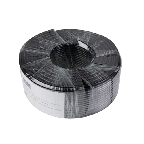 Câble coaxial RG 58-C/U 100m MAAS conducteur cuivre fil antenne 50 ohms blindé noir
