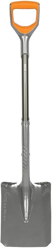 Pala de transferencia Fiskars PRO, 42 pulgadas, pala de aluminio resistente con mango en D para máximo apalancamiento, ideal para mover grava, tierra y desechos de jardín