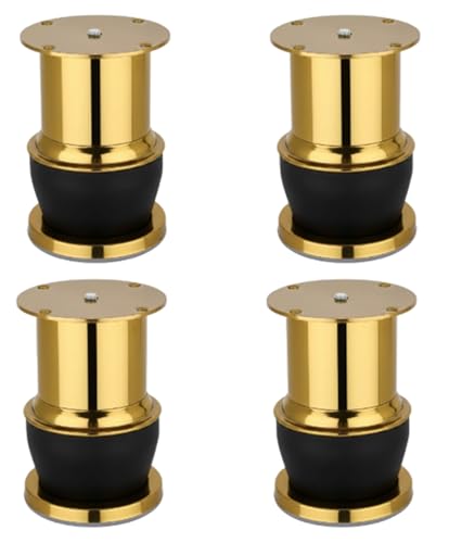 Image of JAGGER JAG410 4 inch INCH SS Steel Furniture Support Leg for Sofa, Bed, Cabinet, Wardrobe & Table | SS Strong & Durable Cabinet Support Leg | Easy Fit, Long-Lasting (4, Gold /Black)