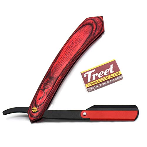 AAProTools Classic Straight Edge Wood Handle Barber Razor Shaving Knife MEN BTS-188
