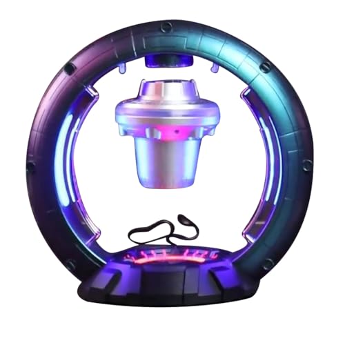 ToyGhillied Haut-parleur portable en lévitation magnétique, son surround 3D, rotation à 360 degrés, haut-parleur Bluetooth sans fil avec lumière LED,...