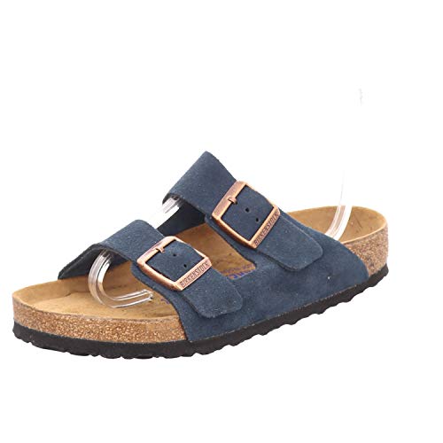 Preisvergleich Produktbild BIRKENSTOCK "Arizona Softfussbett Velours Navy (40 EU)