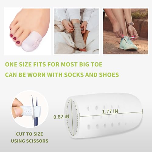 Image of Niupiour Gel Big Toe Protectors, 14 Packs of Breathable Big Toe Caps, Silicone Toe Covers for Big Toe, Calluses, Blisters, Hammer Toe, Provide Pain Relief from Missing or Ingrown Toenails
