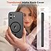 zapica Magnetic for iPhone 16 Case, [Compatible with MagSafe] [Military Grade Drop Protection] Translucent Matte Shockproof Anti-Scratch Phone Cover, Black