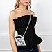 Mini Silver Purses for Women Y2K Small Top Handle Crossbody Bag Stylish Clutch Shoulder Handbag for Cocktail Party Prom