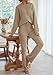 MEROKEETY Womens Pajama Sets 2025 Fall Lounge Sweater Set Cute Fuzzy Fleece 2 Piece Long Sleeve Cozy Winter Pj Outfits, Cashmere, Medium