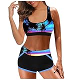 Mophghdj Bikini Set Frauen - Badeanzug Modisch RüCkenfrei Sportlich Bikini Oberteil Bikini Damen GroßE BrüSte Badeanzug MäDchen String Triangel Sea Brasilianische Sexy Bikinis Hohe Taille Bikinis