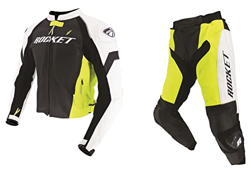 Joe Rocket Speedmaster 7.0 Two Piece Suit Hi-Vis/White 44