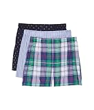 POLO RALPH LAUREN Classic Fit 3 Packaged Woven Boxers Stable Stripe/Bridgeport Plaid/Cruise Navy Pea