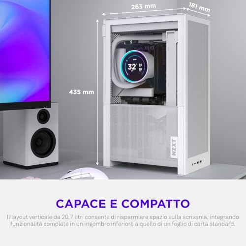 H2 Flow - Case PC Mini-ITX 20.7L Airflow - Bianco - Case PC - Immagine 2