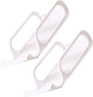 Anneome 2pcs Beer Rack Bottle Dispenser Bowl Rack Refrigerator Beverage Storage Rack Refrigerator Soda Can Dispenser Freezer Organizers to Stack Plastic White Refrigerator Shelf