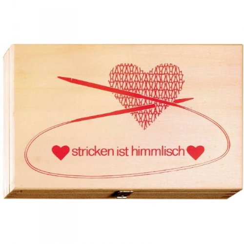 Addi Nadeln Caja de Almacenamiento de Madera para Agujas de Tejer Circulares, 21x12x2.5cm