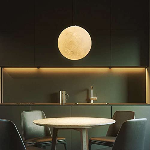 Ventilateur de plafond avec lampe LED lune 3D moderne - 2