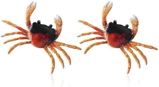 Anmpab Cute Crab Stud Earrings for Women Funny Ocean Animal Crab Drop Dangle Earrings Beach Party Jewelry