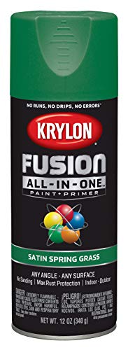 Image of Krylon Fusion ALL-IN-ONE 2751 Satin Spring Grass 12 Ounce (Pack of 2)