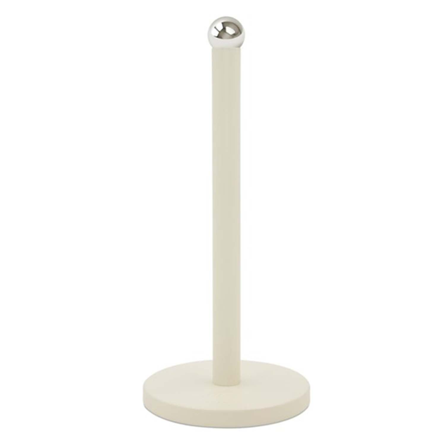 UNIQUE HOME LIVING Kitchen Roll Holder, 34cm Tall Freestanding Ivory Coated Metal Pole Paper Towel Stand with Stable Base, Paper Towel Holder Storage Rack, Fits Standard Rolls, Kitchen Accessory