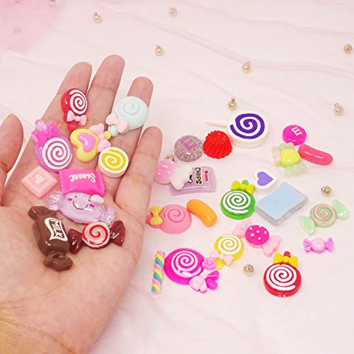 30PCS Candy Slime Charms for DIY Crafts