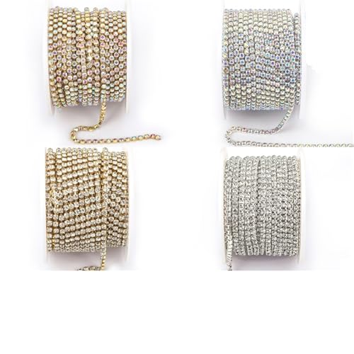 Ruban strass cristal AB pour customisation de robe de mariée et chaussures - 2