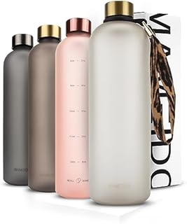 MAMEIDO Butelka na napoje 1 l Carbon Grey  zabezpieczona przed wyciekiem, odpowiednia do użycia w dwutlenku węgla, nie zawiera BPA  butelka sportowa z tritanu  bez BPA  butelka na wodę do uprawiania sportu, na siłownię i
