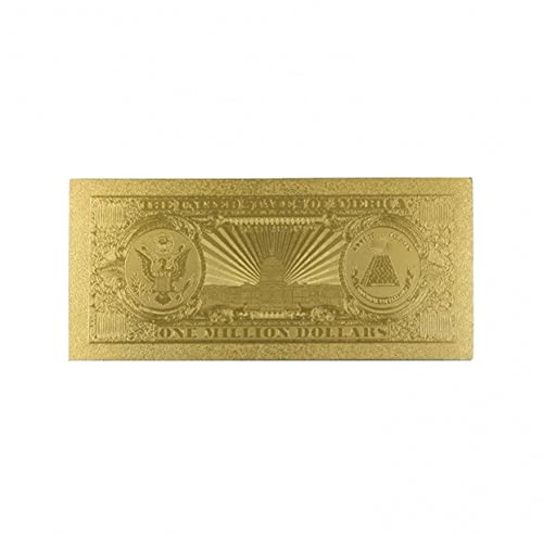 blinkee Miss Lady Liberty 1 Million Dollars Original 24K Gold Plated Bill Collectible Banknotes for Decoration