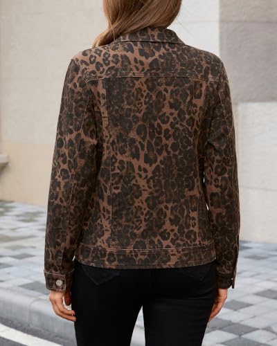 GRAPENT Leopard Cheetah Print Jean Jacket xx use - image 2