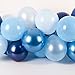Blue Balloon Set, 60 Packs 12 Inches Metallic Chrome Blue Balloons Pearl Blue Balloons Macaron Baby Blue Balloons Light Blue Balloons for Bridal Shower, Wedding, Baby Shower, Birthday Party,