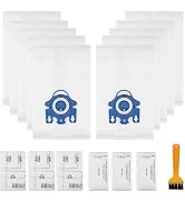 10 Packs Airclean GN 3D Vacuum Cleaner Bags Compatible with Miele Classic C1 Complete C1, C2, C3,...
