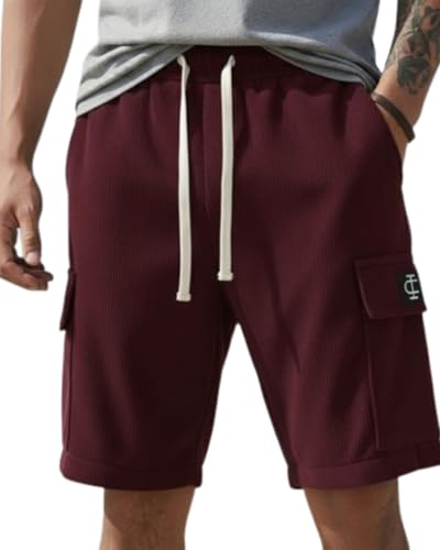 Image of INDICLUB Men's Athletic Performance Shorts,Casual Everyday Wear, Comfortable Drawstring Style