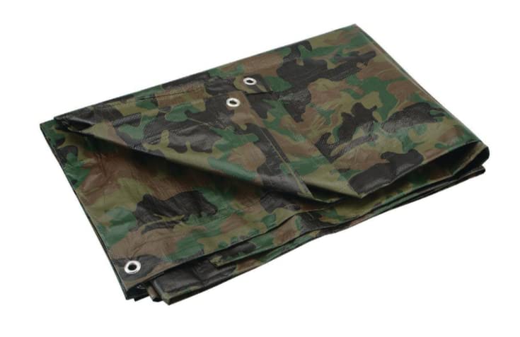 HFT 46410 5.5Ft. x 7.5Ft. Camouflage Medium Duty/Weather Resistant Tarp