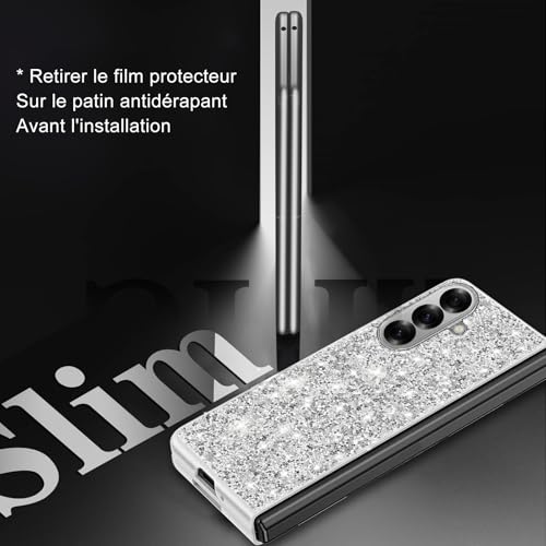 Étui pour Samsung Z Fold 7 brillant mode chic argent - 6