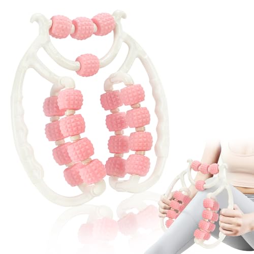 Rouleau de Massage Anti-Cellulite 360° Manuel, Masseur Anti Cellulite Manuel, Rouleau Musculaire 20 Roues pour Jambes Cuisses Fesses, Massage AntiCellulite...