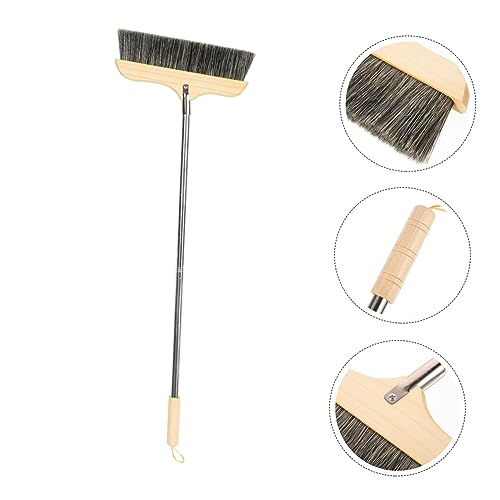 Cabilock Handle Wooden Bristle Broom Robuste Reinigungsbürste Für Haushalt Langer Griff Geeignet Für Fliesen Und Teppiche Effektive Staubaufnahme Ergonomisches Design Für Komfort – Bild 3