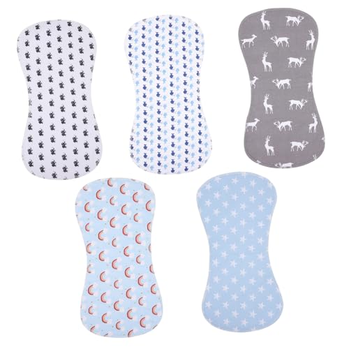 SUPVOX 5 Piezas Paños de Eructos Bebés de Muselinas Absorbentes de Doble Aleatorio