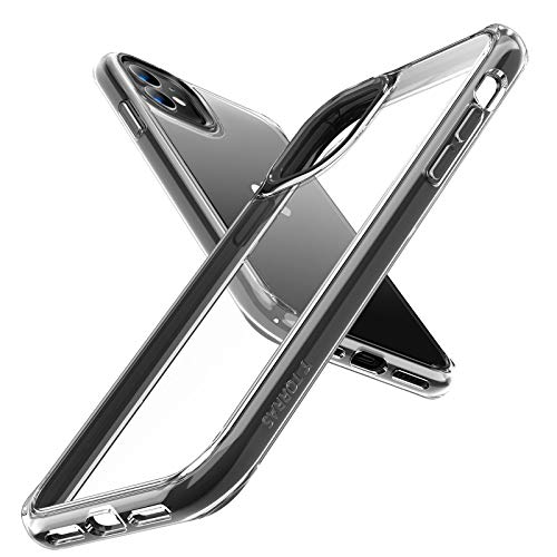TORRAS Patronus Series Compatible for iPhone 11 Case, 8FT Military Grade Drop Protection Shockproof Clear Case, Shiny Black
