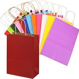 24 Pezzi Buste Regalo in Carta Kraft con Manici, 12x15x6, Semplici