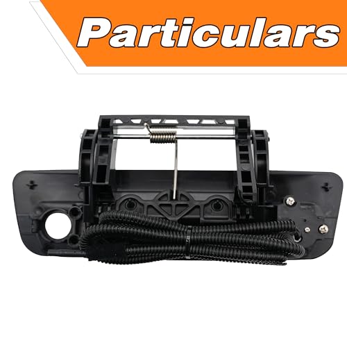 Image of Tailgate Handle Backup Rear View Camera Compatible with Dodge Ram 1500 2009-2017 / Dodge Ram 2500 3500 2010-2017.Replace# 68084284AB, CH1915120, 68197873AA