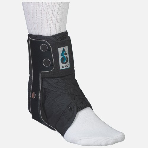Med Spec ASO Ankle Stabilizer Orthosis Flex Hinge, Black, Medium by MedSpec