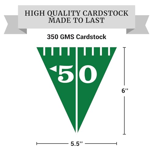 Pre-strung Game Time Football Banner - No DIY - Football Party Banner - Pre-strung Garland on 8 ft Strands - Birthday & Sports Fantasy Party Decorations. Did We Mention No DIY - Image 4